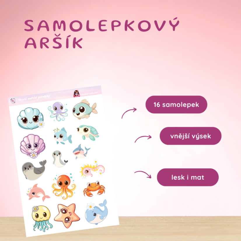 Veselé mořské potvůrky | Samolepky do diáře