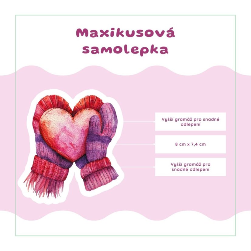 Únorové teplo v srdci | Měsíční samolepkový kit | 2026