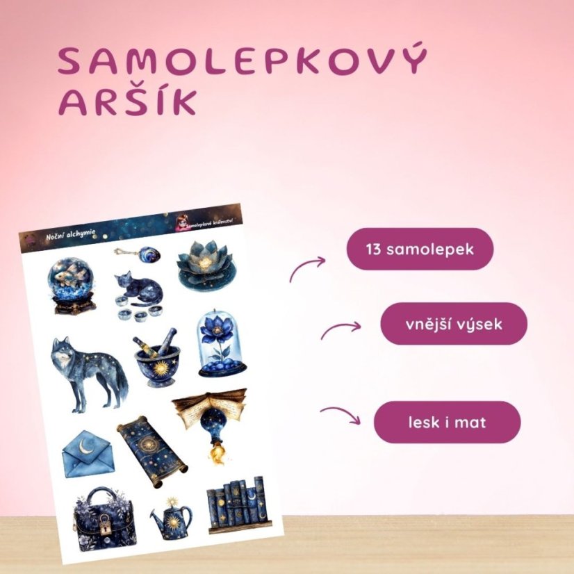 Noční alchymie | Samolepky do diáře