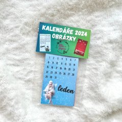Malé měsíční kalendáře na rok 2024 od Elis v papíru ve formě kartiček
