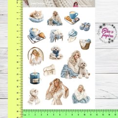 Zimní lenošení | Samolepky do diáře