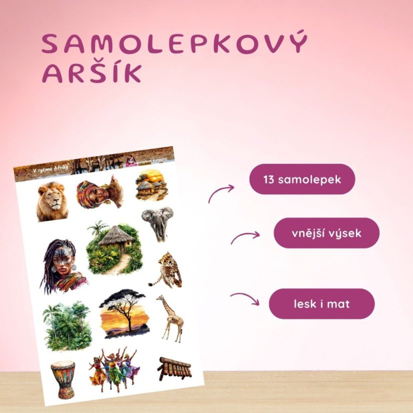 V rytmu Afriky | Samolepky do diáře