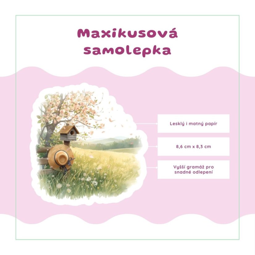 Dotek venkova | Samolepka do diáře