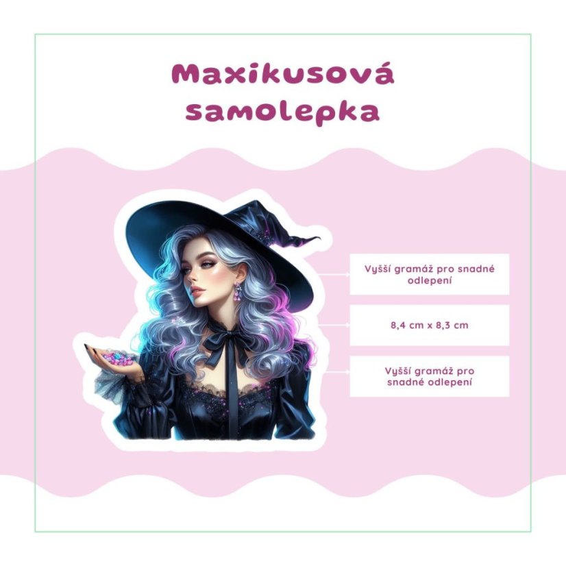 Magická čarodějka | Samolepka do diáře | Limitka