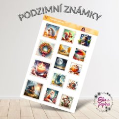Podzimní známky | Samolepky do diáře