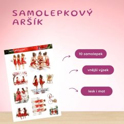 Holčičí jízda v červené | Samolepky do diáře