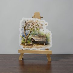 Lavička na jaře | Samolepka do diáře