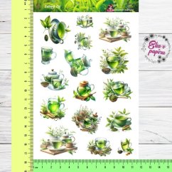 Zelený čaj | Samolepky do diáře