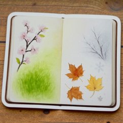 Roční období v zápisníku | Samolepka do diáře | Limitka