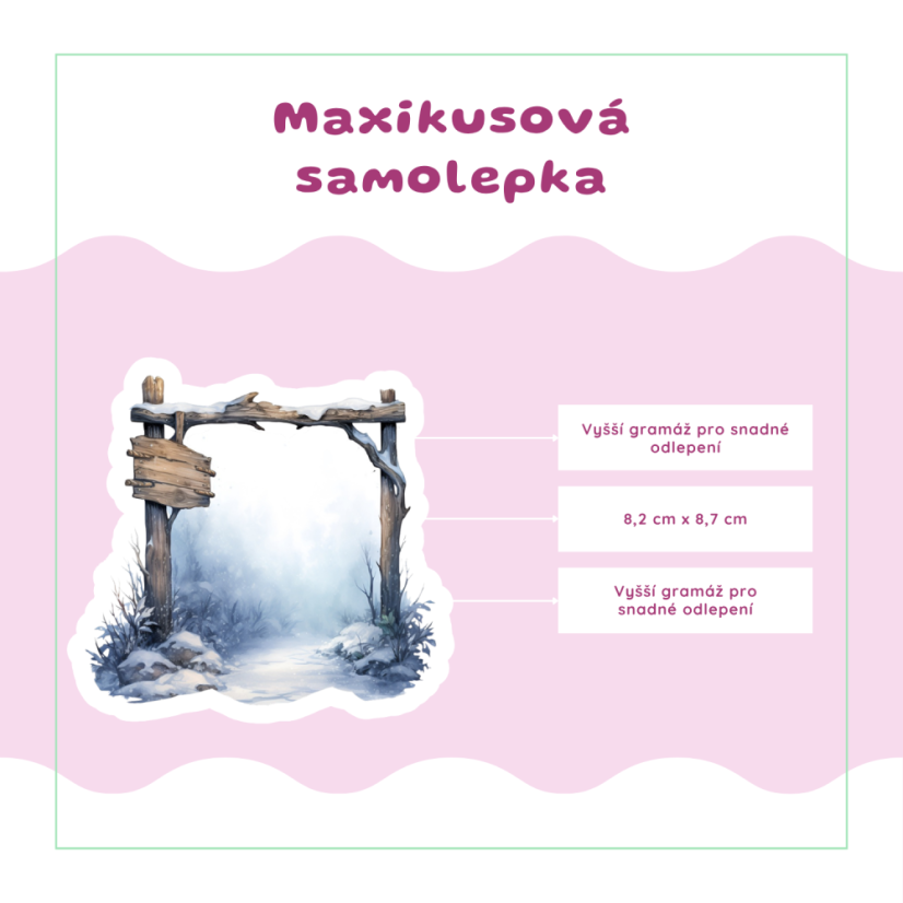 Lednový klid v duši | Měsíční samolepkový kit | 2026