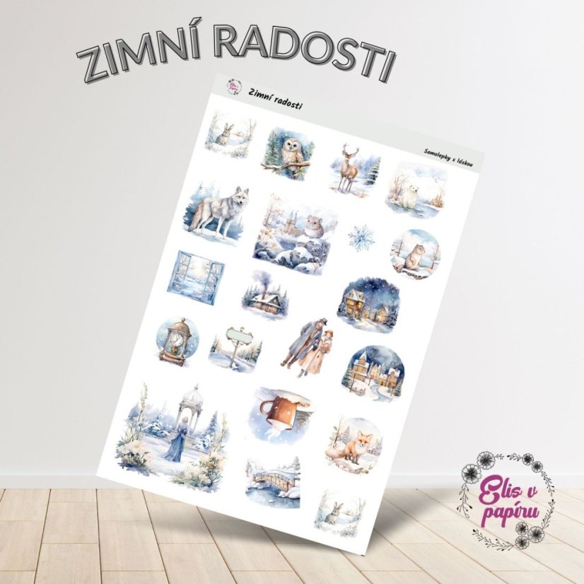 Diářové samolepky od Elis v papíru s motivem zimy