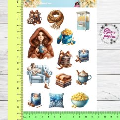 Zimní filmová noc | Samolepky do diáře