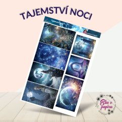 Tajemství noci | Samolepky do diáře - obrázkové boxy