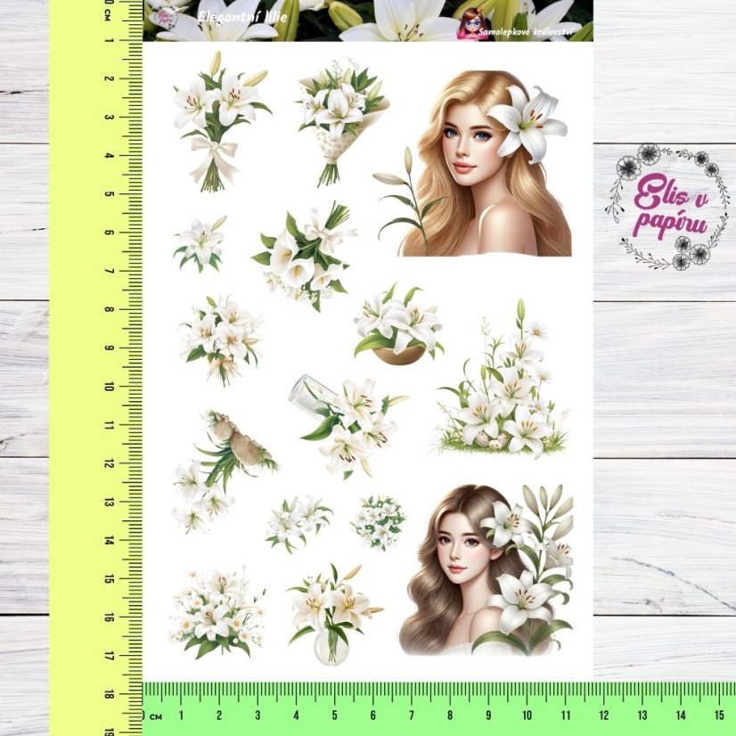Elegantní lilie | Samolepky do diáře