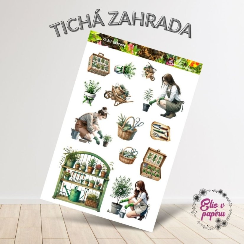 Tichá zahrada | Samolepky do diáře