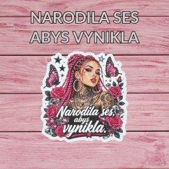 Narodila ses abys vynikla | Maxi kusová samolepka pro diář i scrapbook