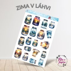 Zima v láhvi | Samolepky do diáře