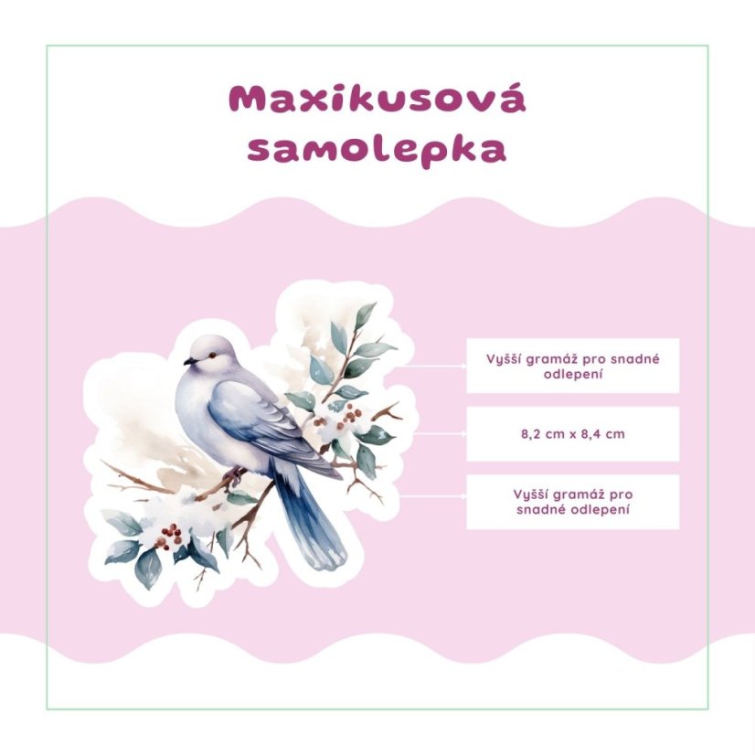 Ledový zpěv ptáčka | Samolepky do diáře