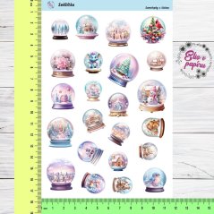 Diářové samolepky od Elis v papíru s motivy sněžítek