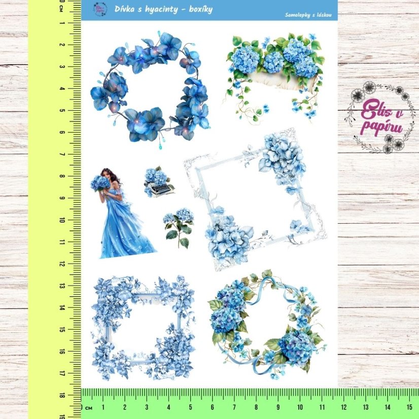 Dívka s hyacinty | Dekorativní samolepkový kit