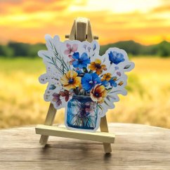 Květina ve váze | Maxi kusová samolepka pro diář i scrapbook