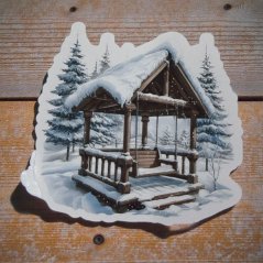 Houpačka pod sněhem | Samolepka do diáře