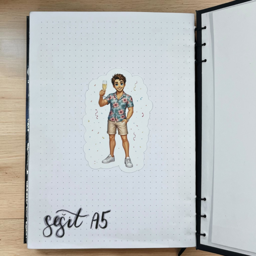 Tomův přípitek | Maxi kusová samolepka pro diář i scrapbook