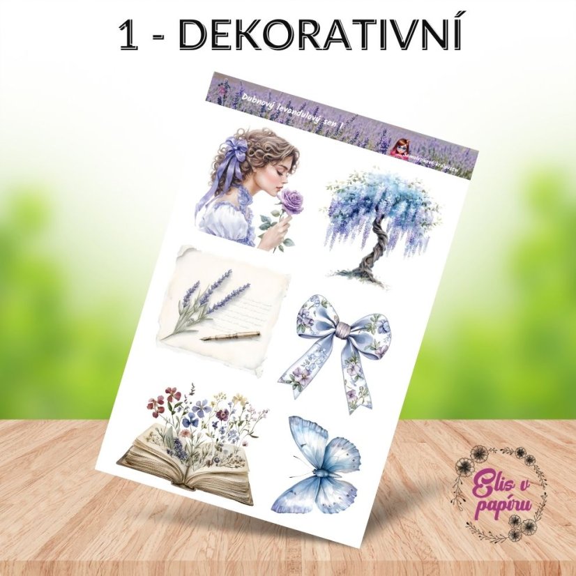 Dubnový levandulový sen | Měsíční samolepkové kity do diáře