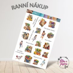 Ranní nákup | Samolepky do diáře