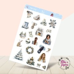 Ticho vloček | Samolepky do diáře