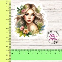 Jarní bohyně | Maxi kusová samolepka pro diář i scrapbook