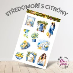Středomoří s citrony | Samolepky do diáře