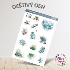 Samolepky s motivy deštivého dne pro tvůj diář nebo scrapbook. Přinesou ti klid a pohodu do každodenního plánování.