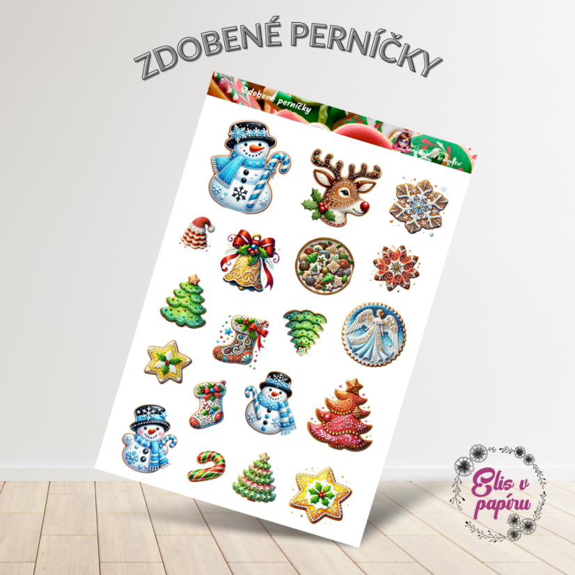 Zdobené perníčky | Samolepky do diáře
