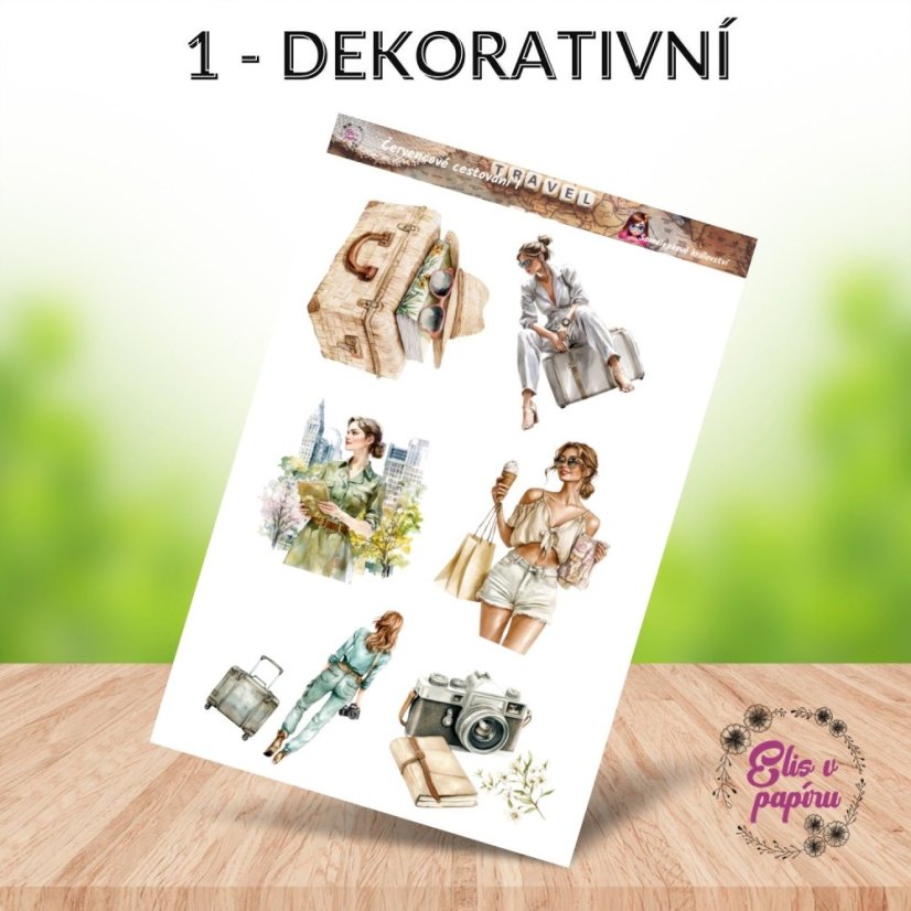 Červencové cestování | Měsíční samolepkový kit
