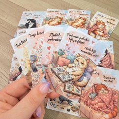 Drzá kamarádka | kočičí motivační kartičky