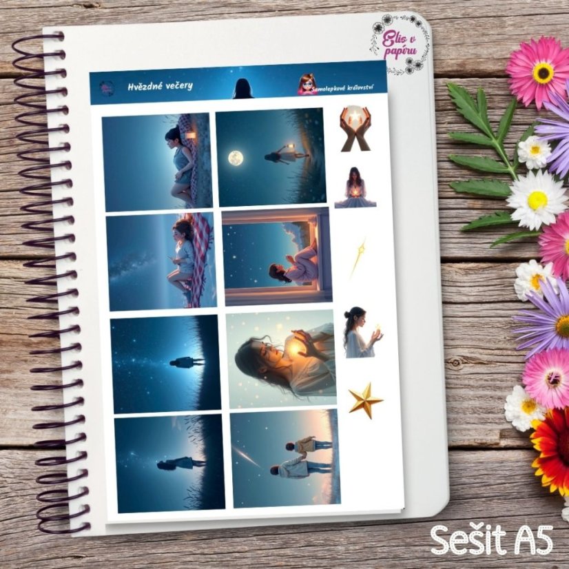 Hvězdné večery | Samolepky do diáře