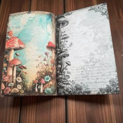 Vintage houbový sešit