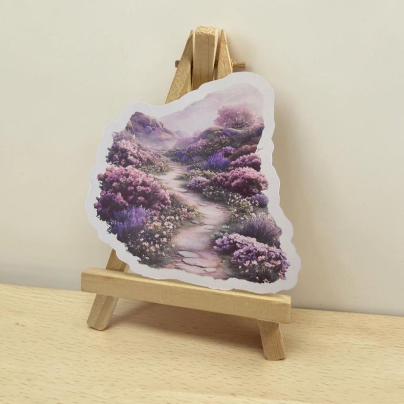 Stezka v rozkvetlé krajině | Samolepka do diáře