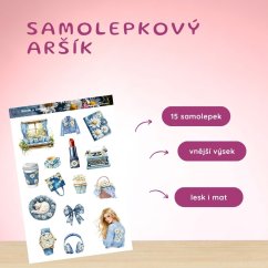 Denim a sedmikrásky | Samolepky do diáře
