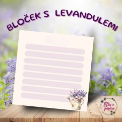 Elegantní trhací bloček s motivem levandule Elegantní trhací bloček s motivem levandule