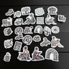 Literární nostalgie  |  Velké kusové samolepky pro diář i scrapbook