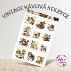 Vintage kávová kolekce | Samolepky do diáře