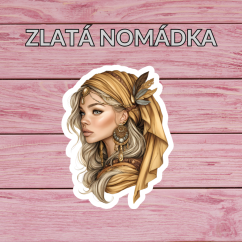 Zlatá nomádka | Maxi kusová samolepka pro diář i scrapbook