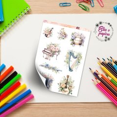 Melodie květů | Samolepky do diáře