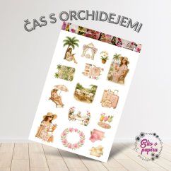 Čas s orchidejemi | Samolepky do diáře