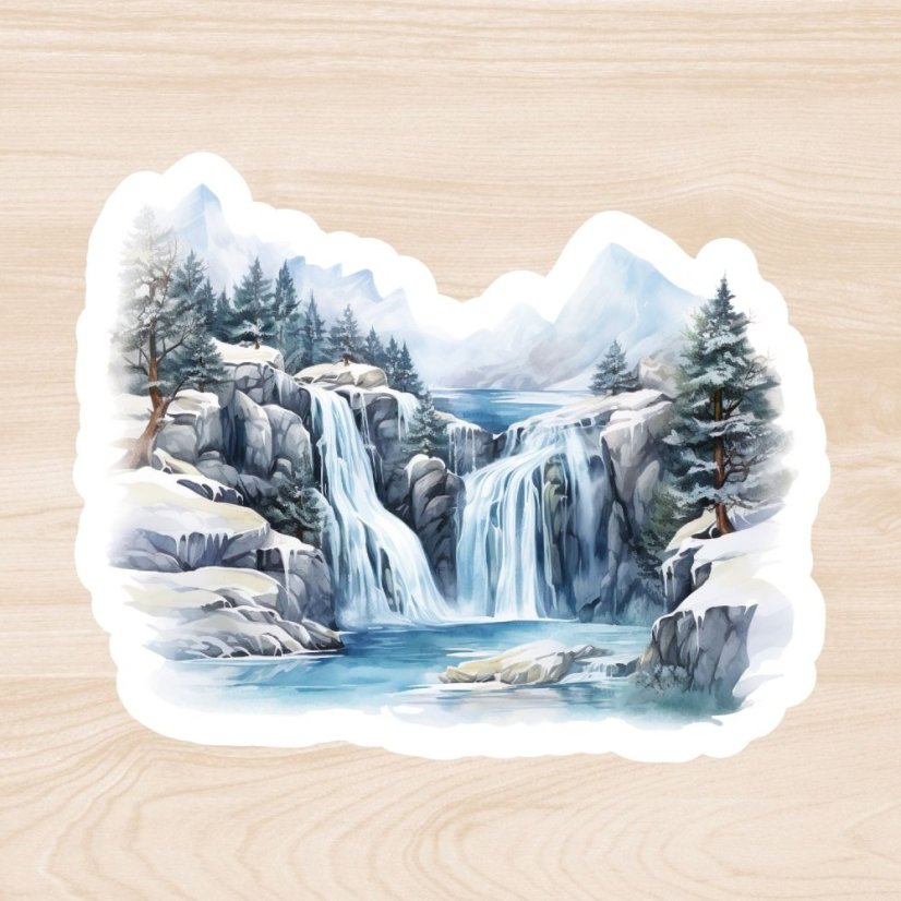 Vodopád uprostřed zimy | Samolepky do diáře