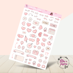 Láska, šipky a zprávy | Samolepky do diáře