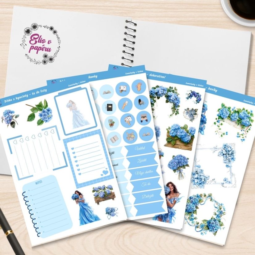 Dívka s hyacinty | Dekorativní samolepkový kit