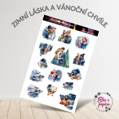 Zimní láska a vánoční chvíle | Samolepky do diáře